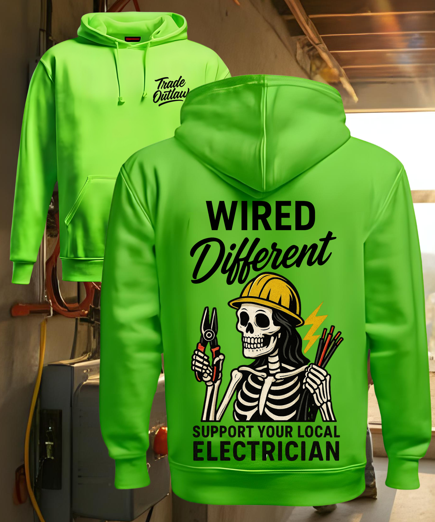 Electrician "Wired Different" Her Hoodie