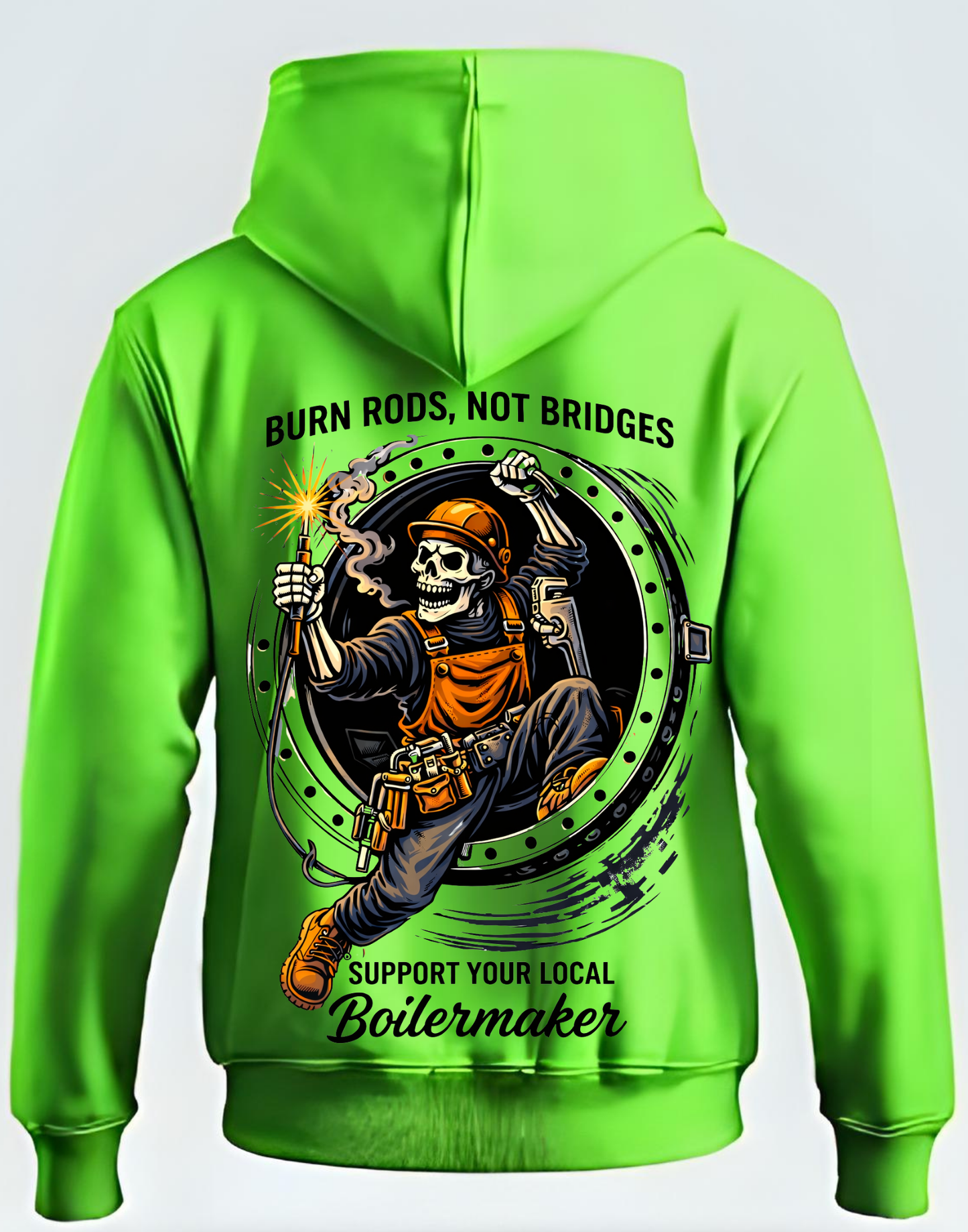 Burn Rods, Not Bridges – The Boilermaker Hoodie