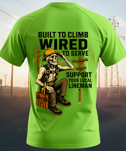 "Built to Climb – Wired to Serve" Lineman T-Shirt