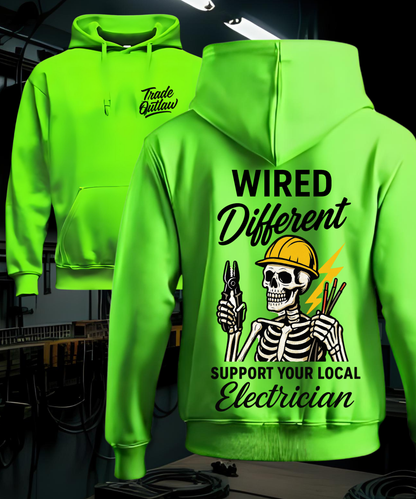 Electrician "Wired Different" Hoodie