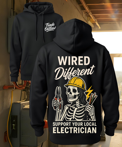 Electrician "Wired Different" Her Hoodie