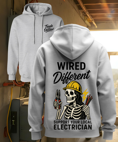 Electrician "Wired Different" Her Hoodie