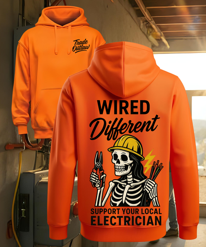 Electrician "Wired Different" Her Hoodie