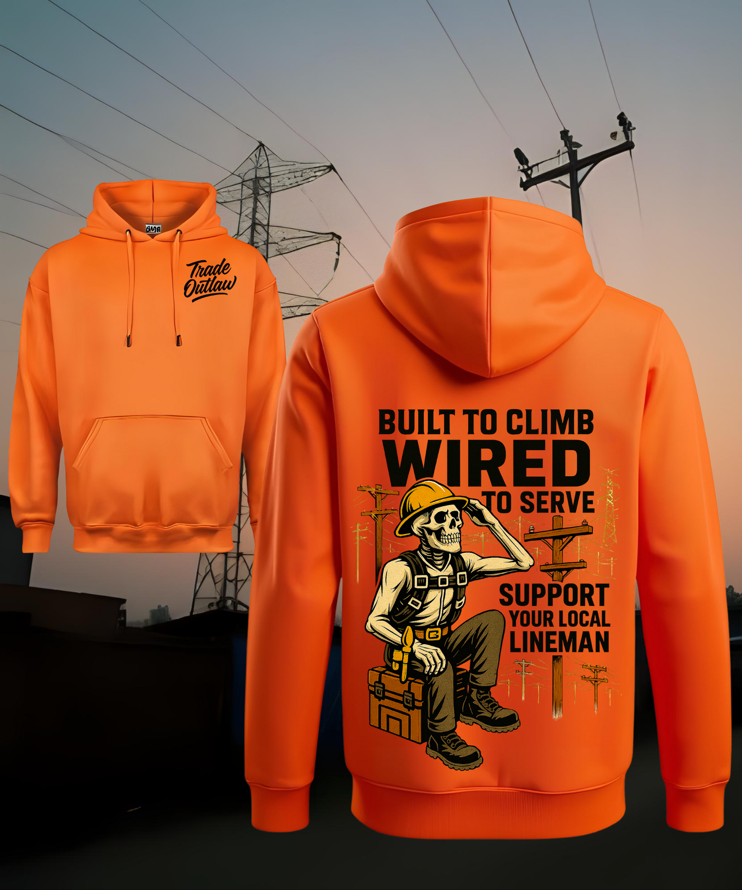 Lineman - Built To Climb Hoodie