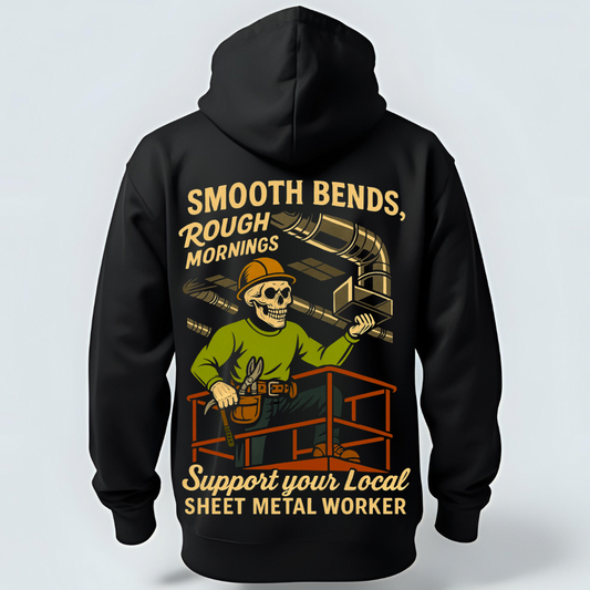 Smooth Bends, Rough Mornings - Sheet Metal Hoodie