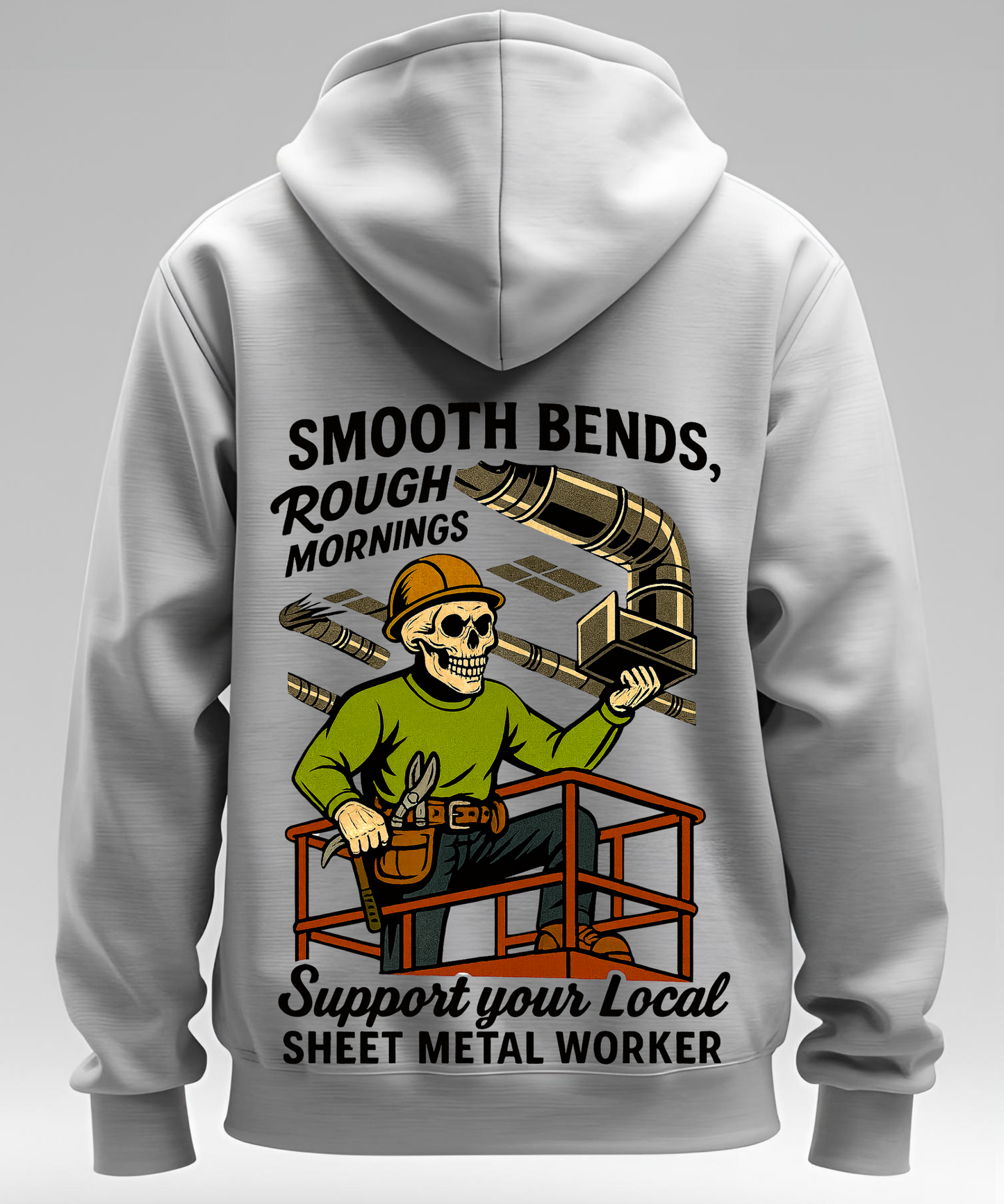 Smooth Bends, Rough Mornings - Sheet Metal Hoodie