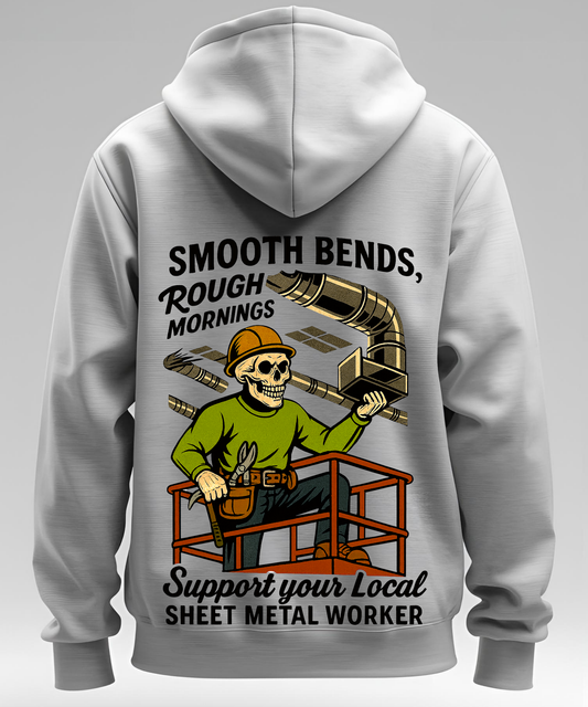 Smooth Bends, Rough Mornings - Sheet Metal Hoodie
