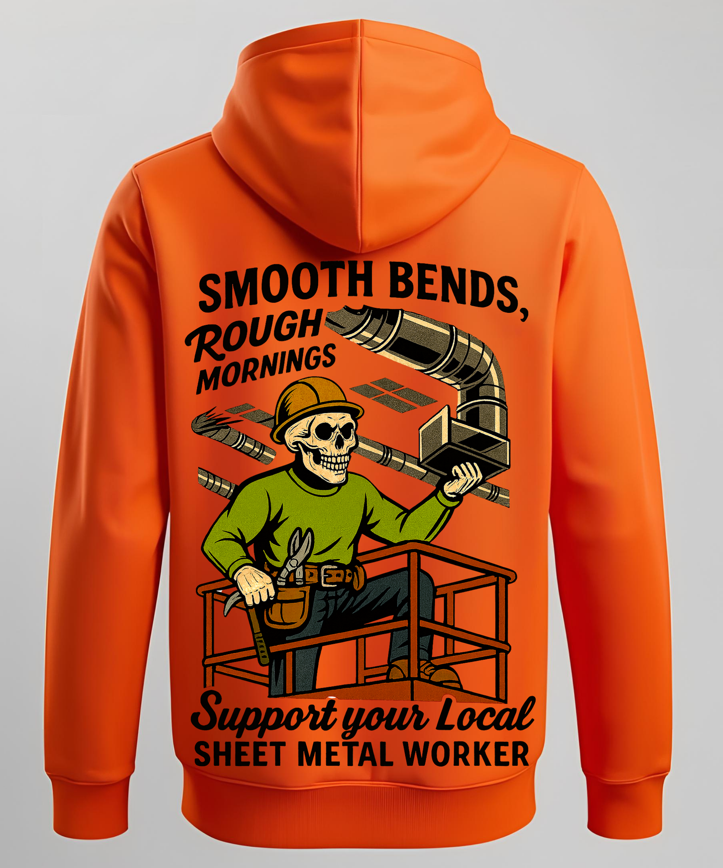 Smooth Bends, Rough Mornings - Sheet Metal Hoodie