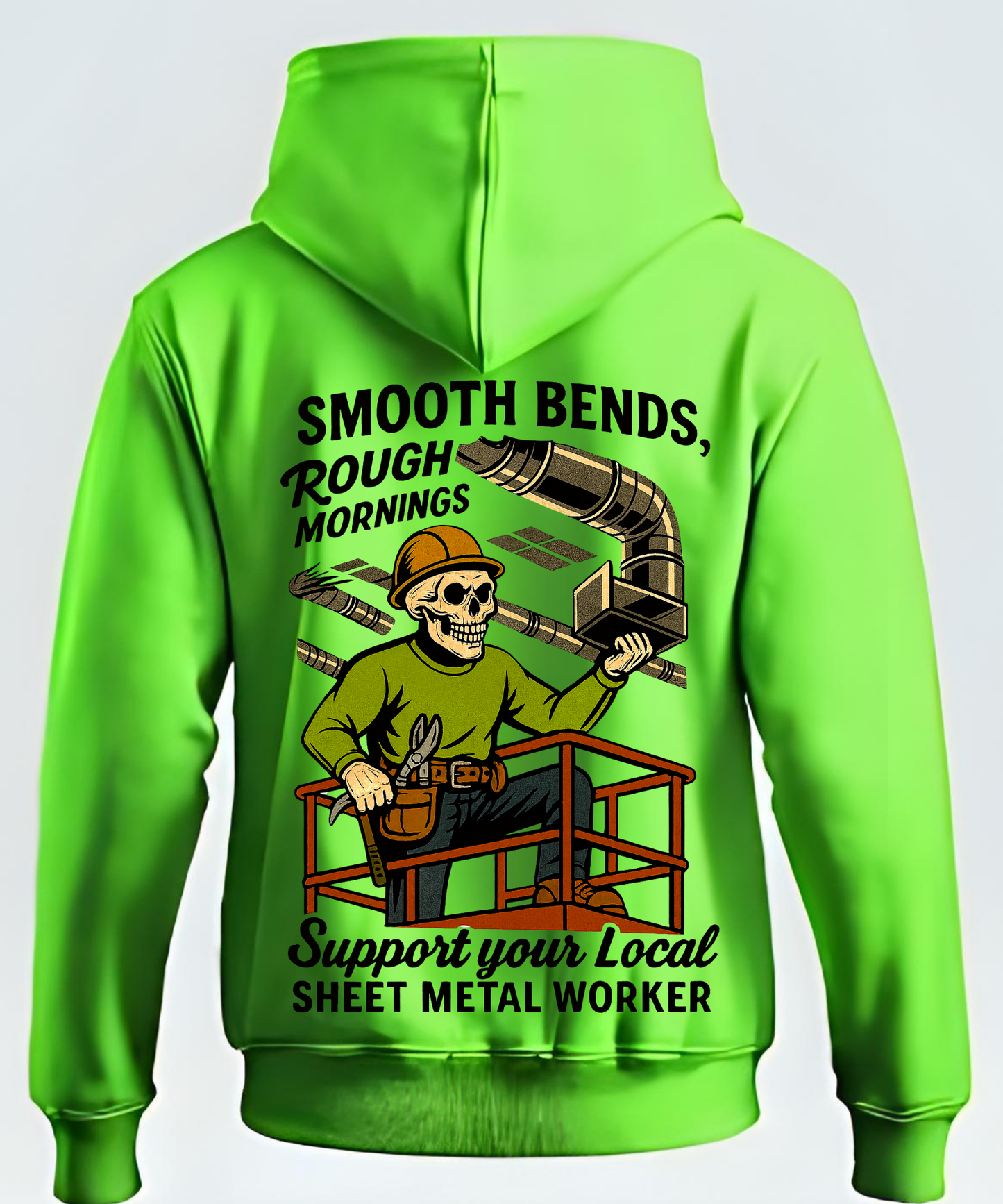Smooth Bends, Rough Mornings - Sheet Metal Hoodie