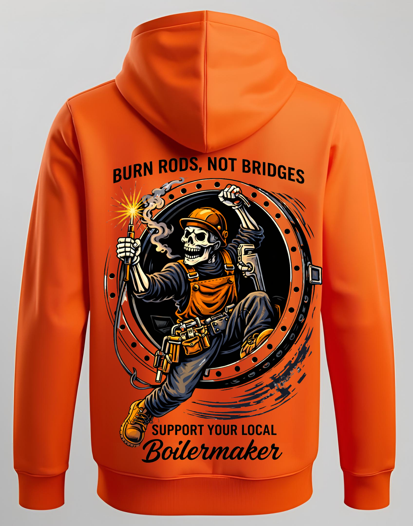 Burn Rods, Not Bridges – The Boilermaker Hoodie